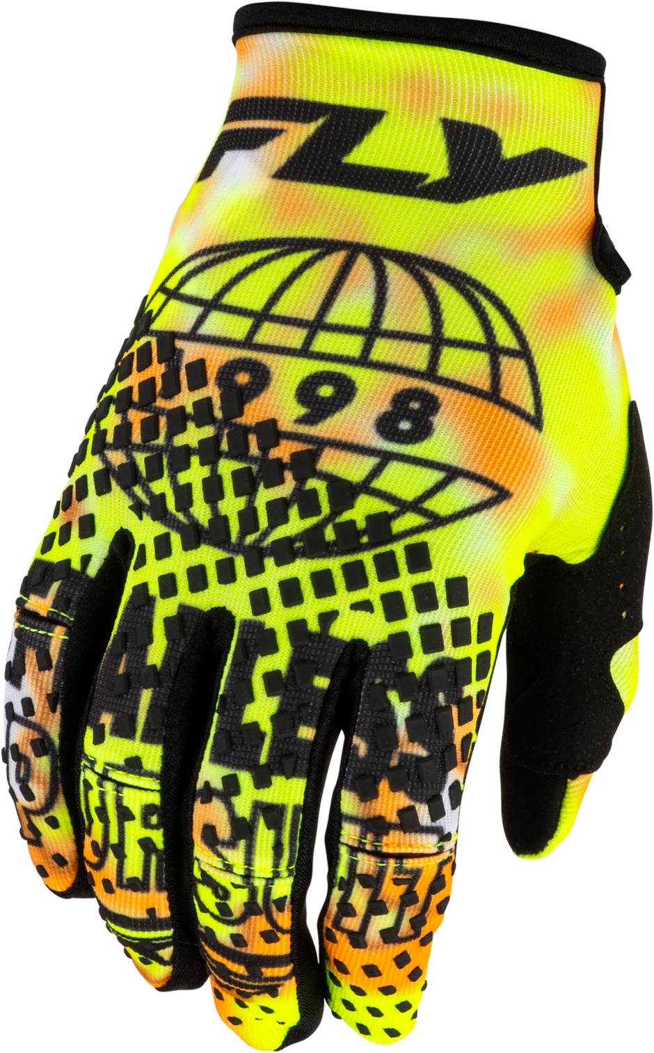 Youth Kinetic Blur Gloves White/Hi Vis/Orange Ym