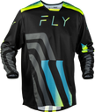 Kinetic Volt Jersey Black/Grey/Teal/Yellow Md