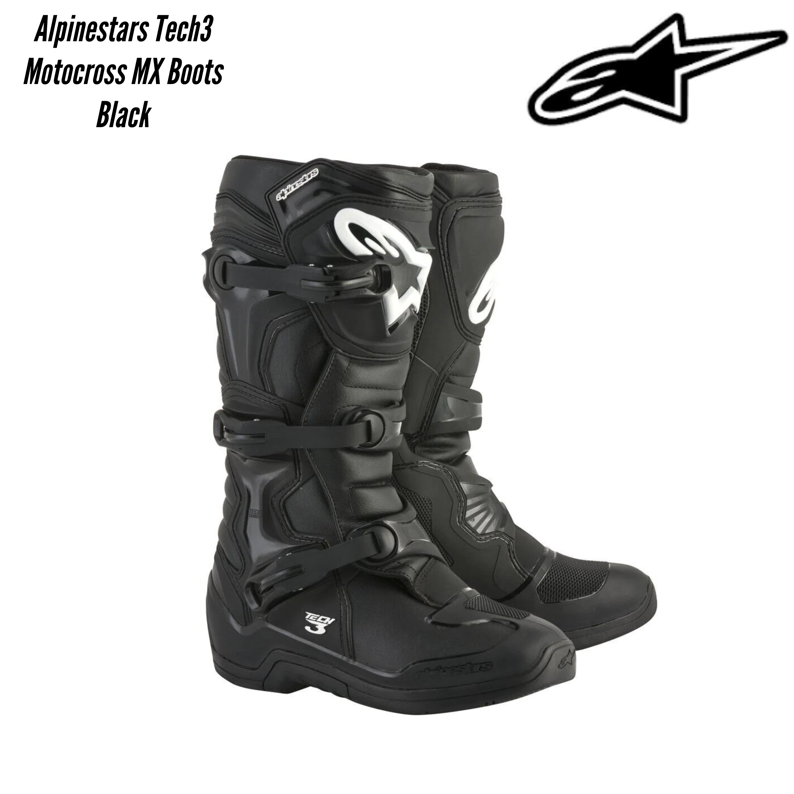 Alpinestars Tech3 Motocross MX Boots Black