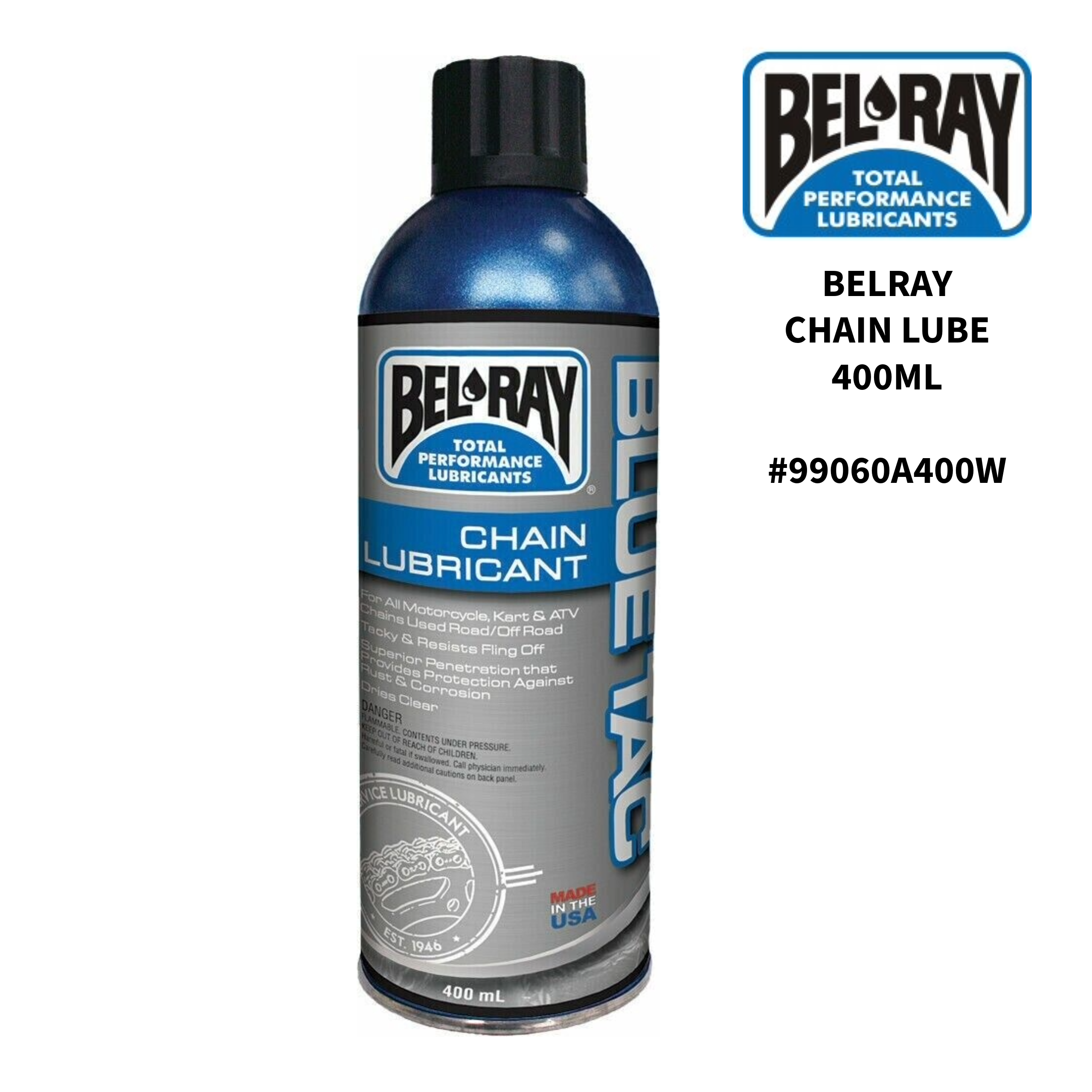 BELRAY CHAIN LUBE 400ML Part#  99060A400W