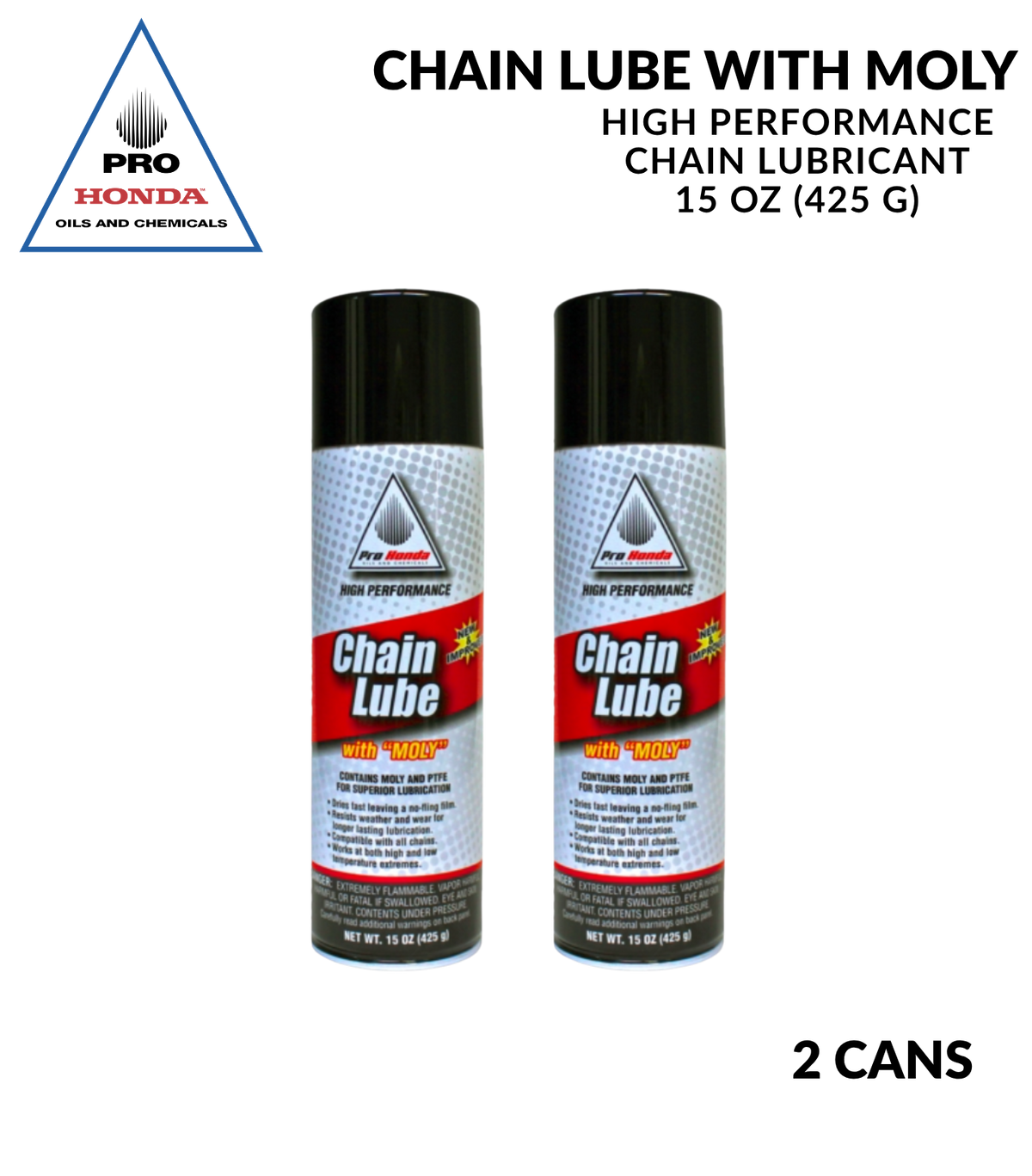 PRO Honda HP Chain Lube with Moly 15oz. (2 PACK)