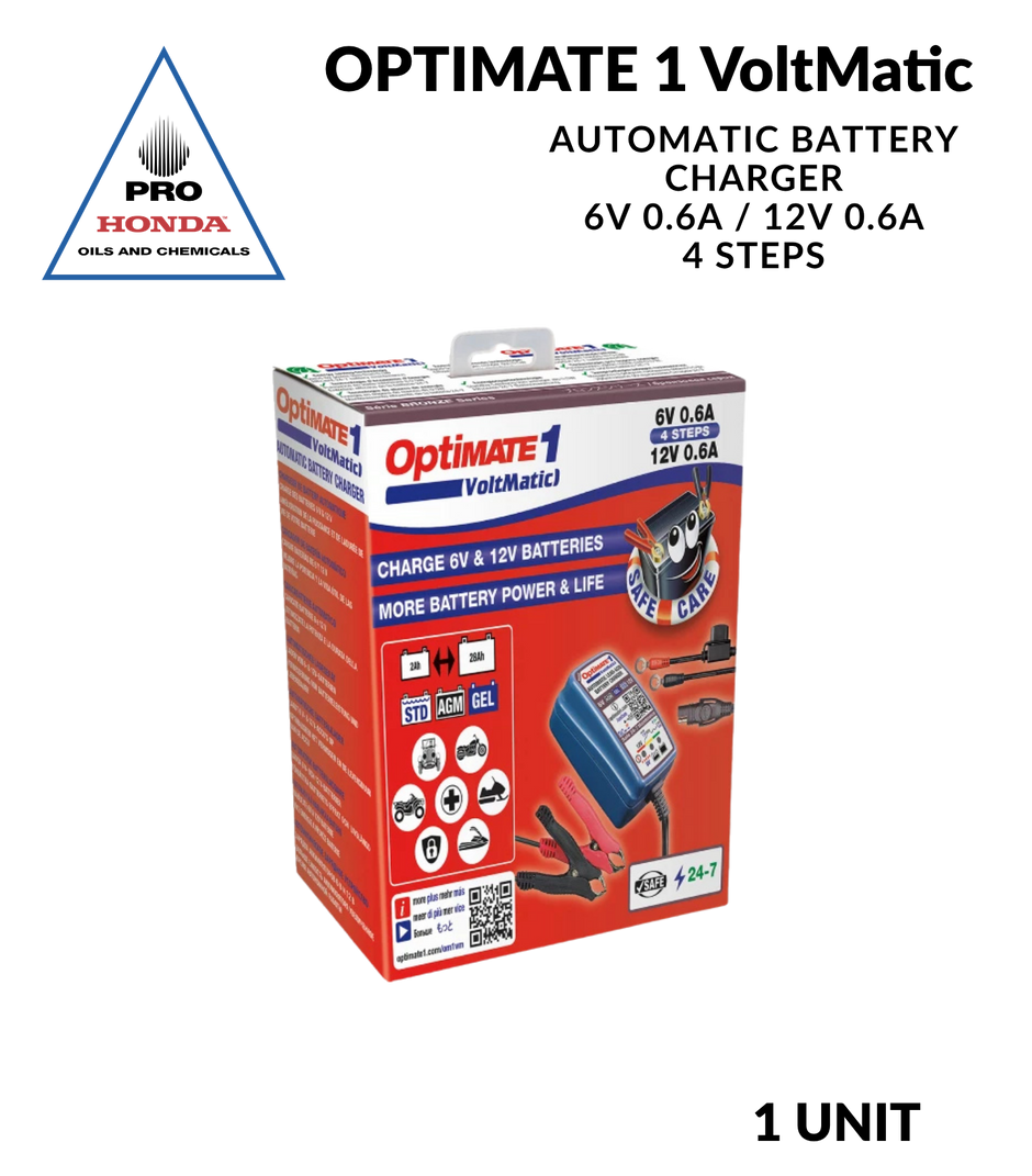Optimate 1 VoltMATIC 4-Step 6V / 12V (0.6A)