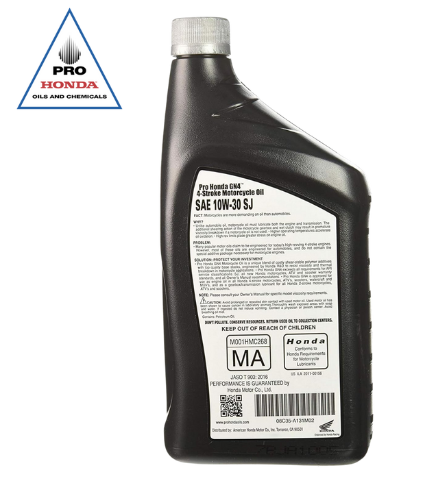 Aceite de motor de 4 tiempos Honda GN4 PRO 10W-30 (2 CUARTOS DE GALÓN)