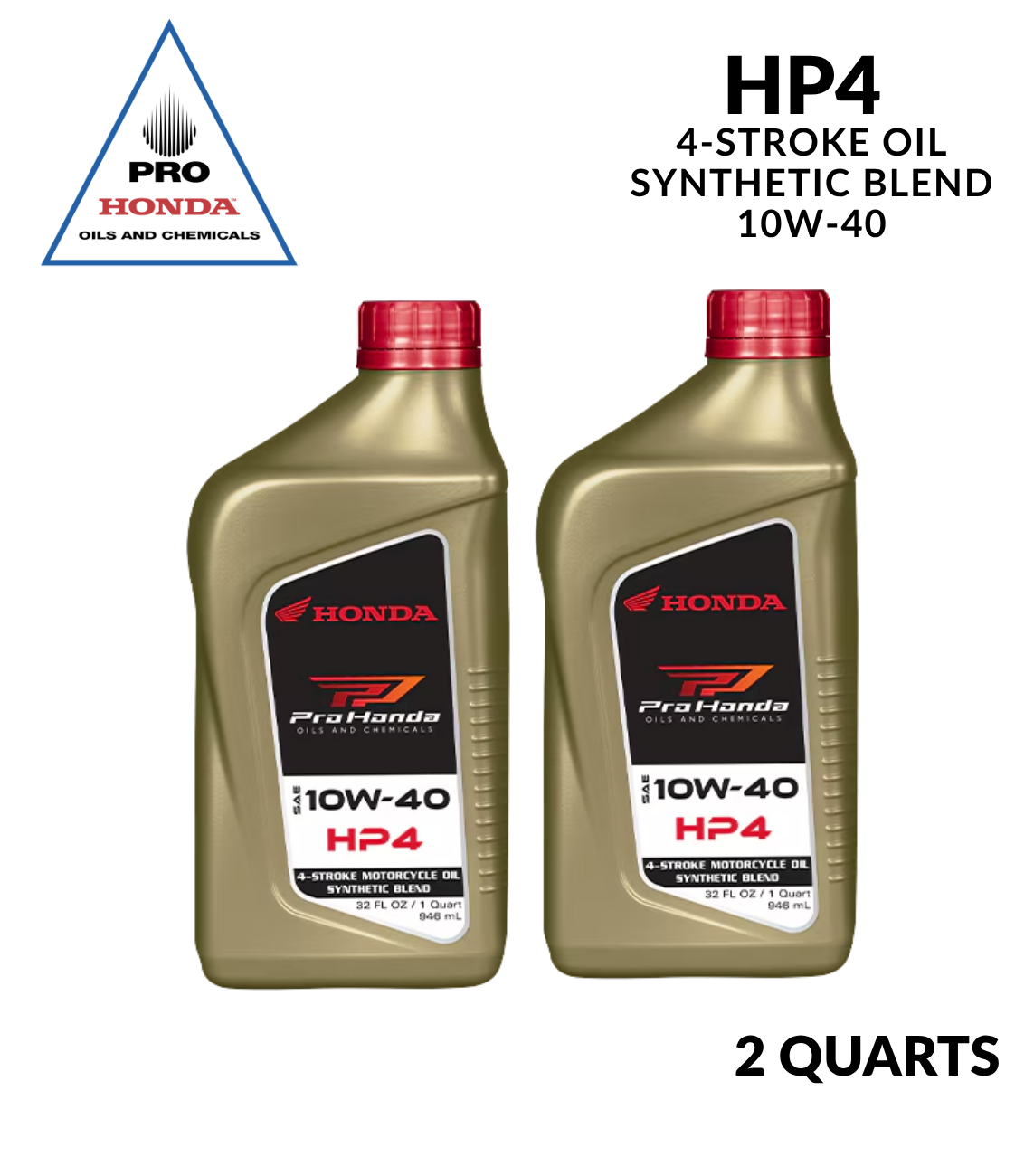 PRO Honda HP4 4-Stroke Motor Oil 10W-40 (2 QUARTS)