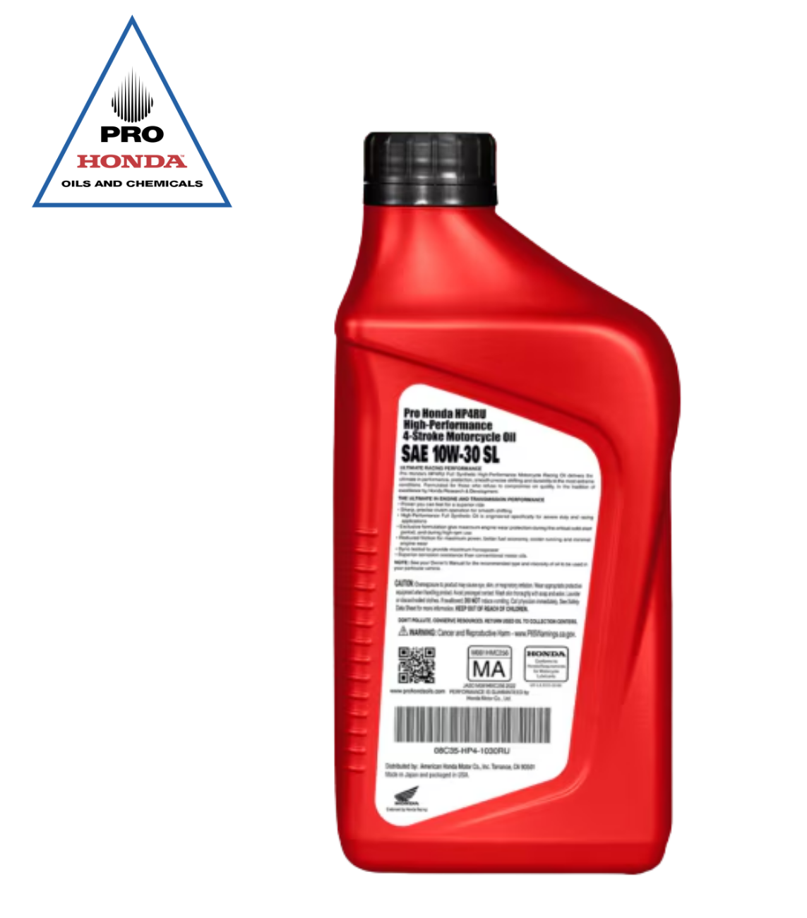 Aceite de motor de carreras de 4 tiempos PRO Honda HP4RU 10W-30 (1 CUARTO DE GALÓN)