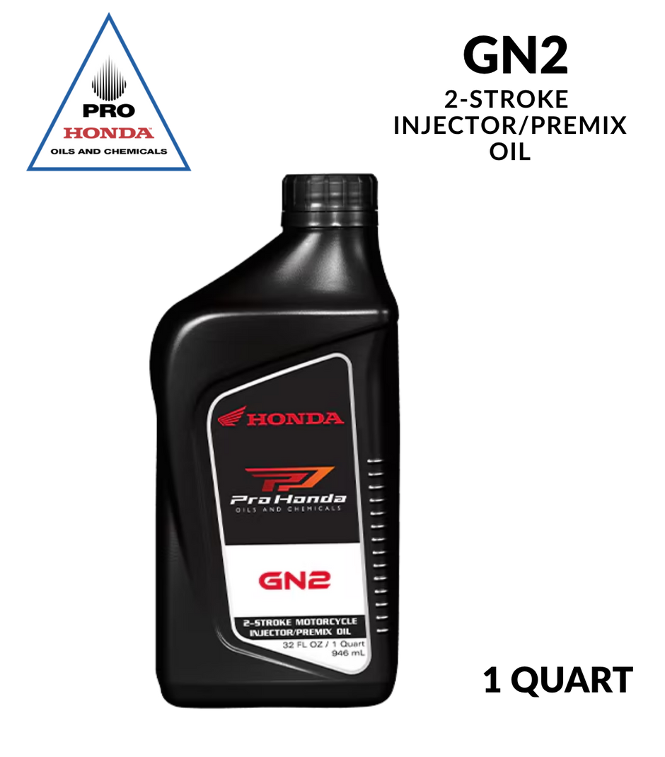 Aceite PRO Honda GN2 para inyección/premezcla de 2 tiempos (1 CUARTO DE GALÓN)
