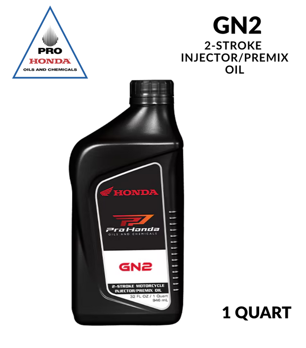 Aceite PRO Honda GN2 para inyección/premezcla de 2 tiempos (1 CUARTO DE GALÓN)