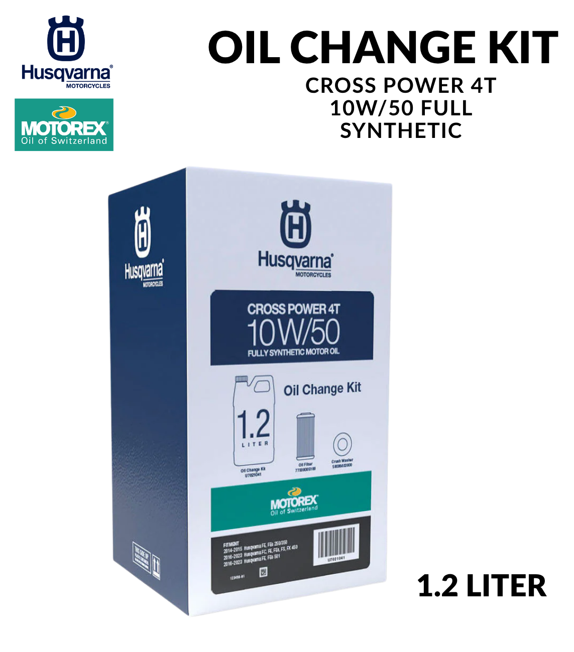 Kit de cambio de aceite Husqvarna Motorex 10W/50 (1.2 Litros)