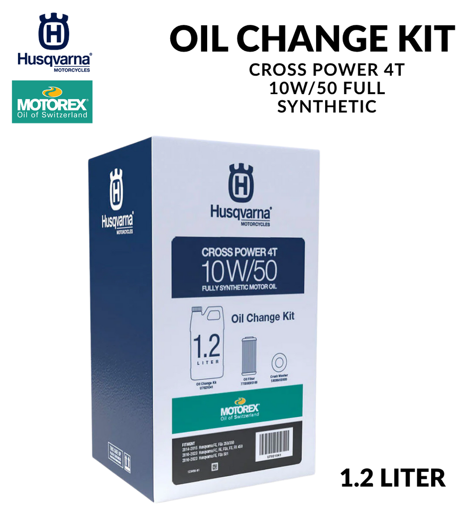 Kit de cambio de aceite Husqvarna Motorex 10W/50 (1.2 Litros)