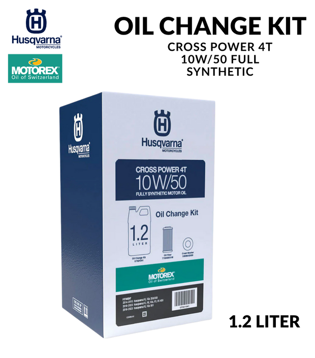Kit de cambio de aceite Husqvarna Motorex 10W/50 (1.2 Litros)