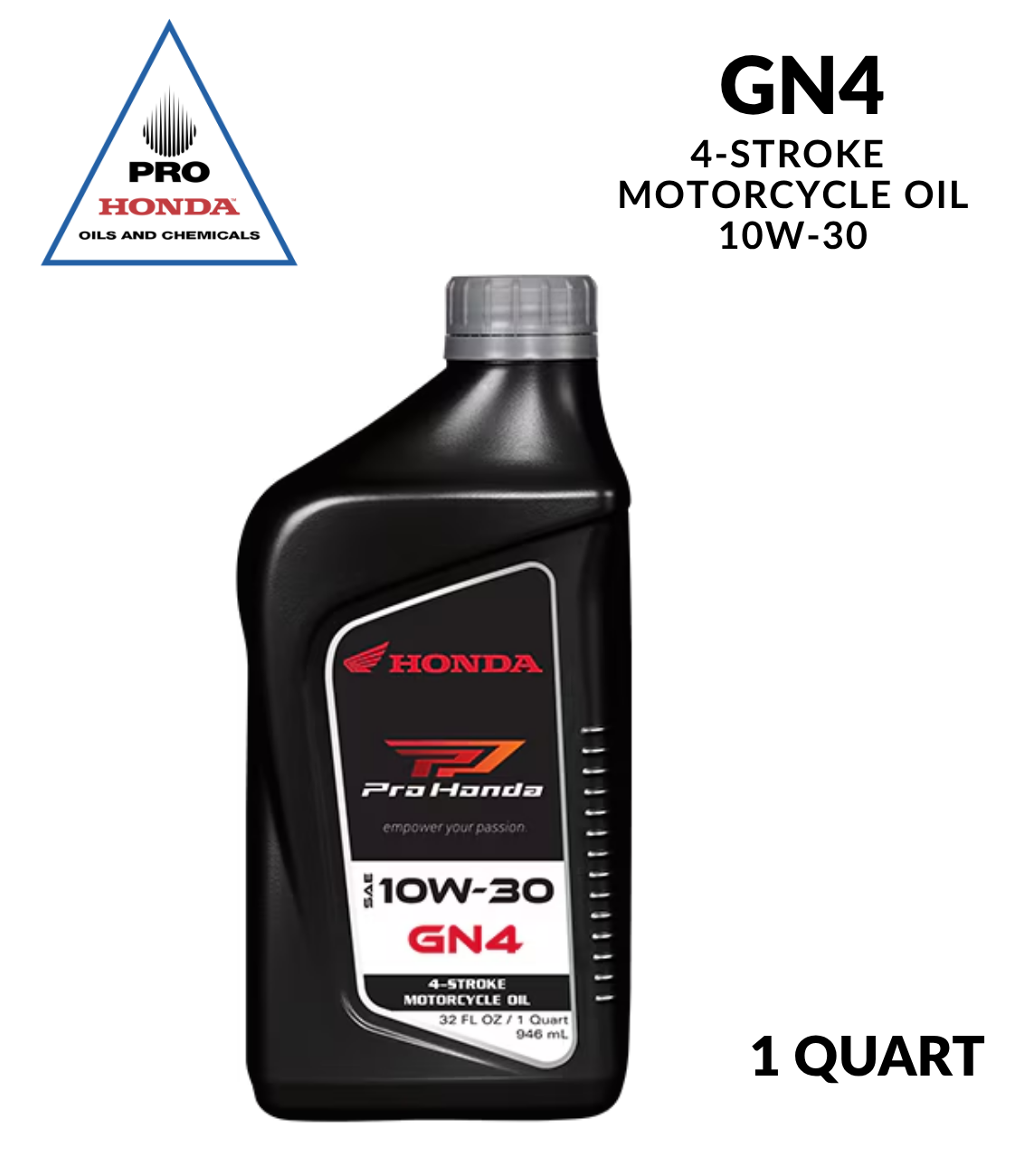 Aceite de motor de 4 tiempos Honda GN4 PRO 10W-30 (1 cuarto de galón)