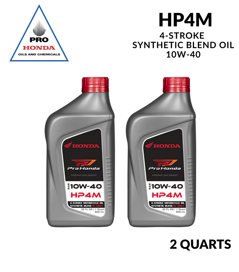 Aceite para motor de 4 tiempos PRO Honda HP4M mezcla sintética 10W-40 (2 CUARTOS DE GALÓN)