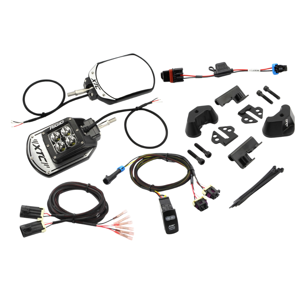 Side View Mirror Kit Six12 Lit Pol