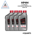 PRO Honda HP4M Aceite para motores de 4 tiempos Mezcla sintética 10W-40 (4 CUARTOS DE GALÓN)