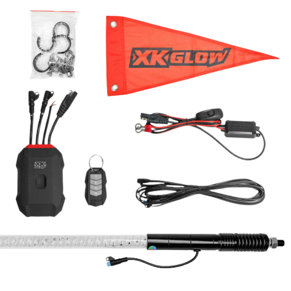 Xkmax Kit de látigo RGBW de 48 pulg.