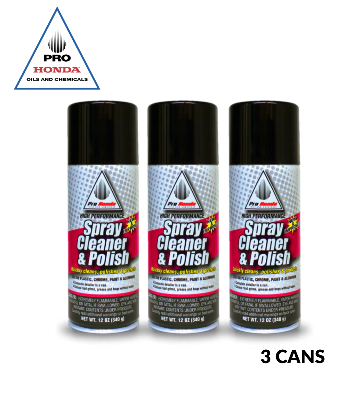 Limpiador y Pulidor en Spray PRO Honda 12OZ (PAQUETE DE 3)