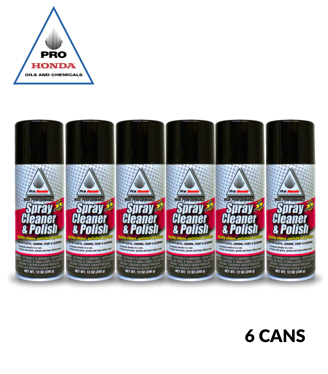 Limpiador y Abrillantador en Spray PRO Honda 12OZ (PAQUETE DE 6)