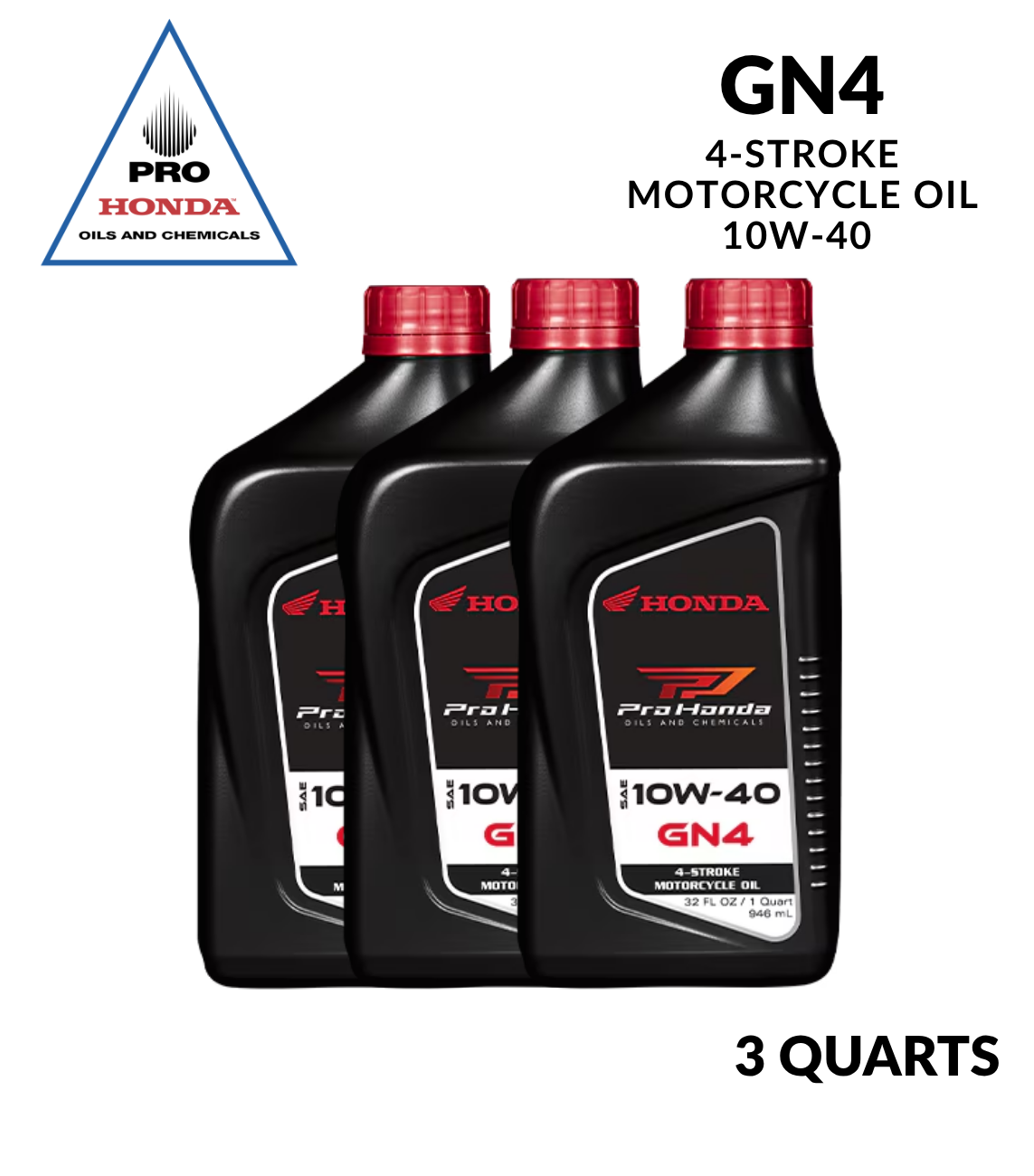 Aceite de motor de 4 tiempos Honda GN4 PRO 10W-40 (3 CUARTOS DE GALÓN)
