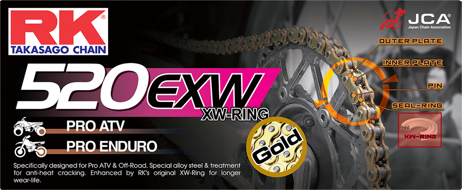 Gb520exw Drive Chain Gold 520 X 120