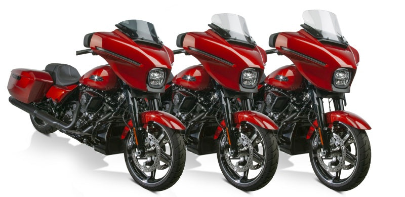 National Cycle 24+ Harley-Davidson FLH/ 23 FLH CVO V-Stream Quantum Plus Mid Windshield- LT. Tint