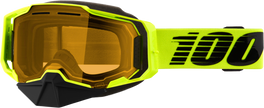 Armega Snowmobile Goggle Neon Ylw W/ Yellow Lens