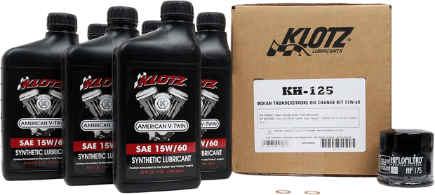Indian Thunderstroke 6qt Synthetic Oil Change Kit