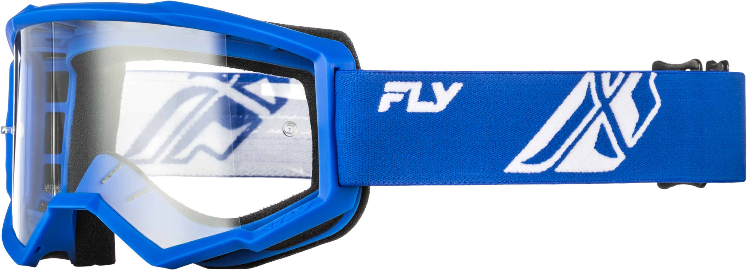 Focus Goggle Blue/White W/ Clear Lens