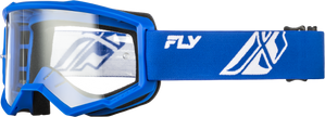 Focus Goggle Blue/White W/ Clear Lens