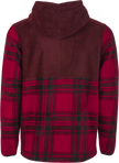 Fly Half Zip Pullover Hoodie Red Plaid Xl