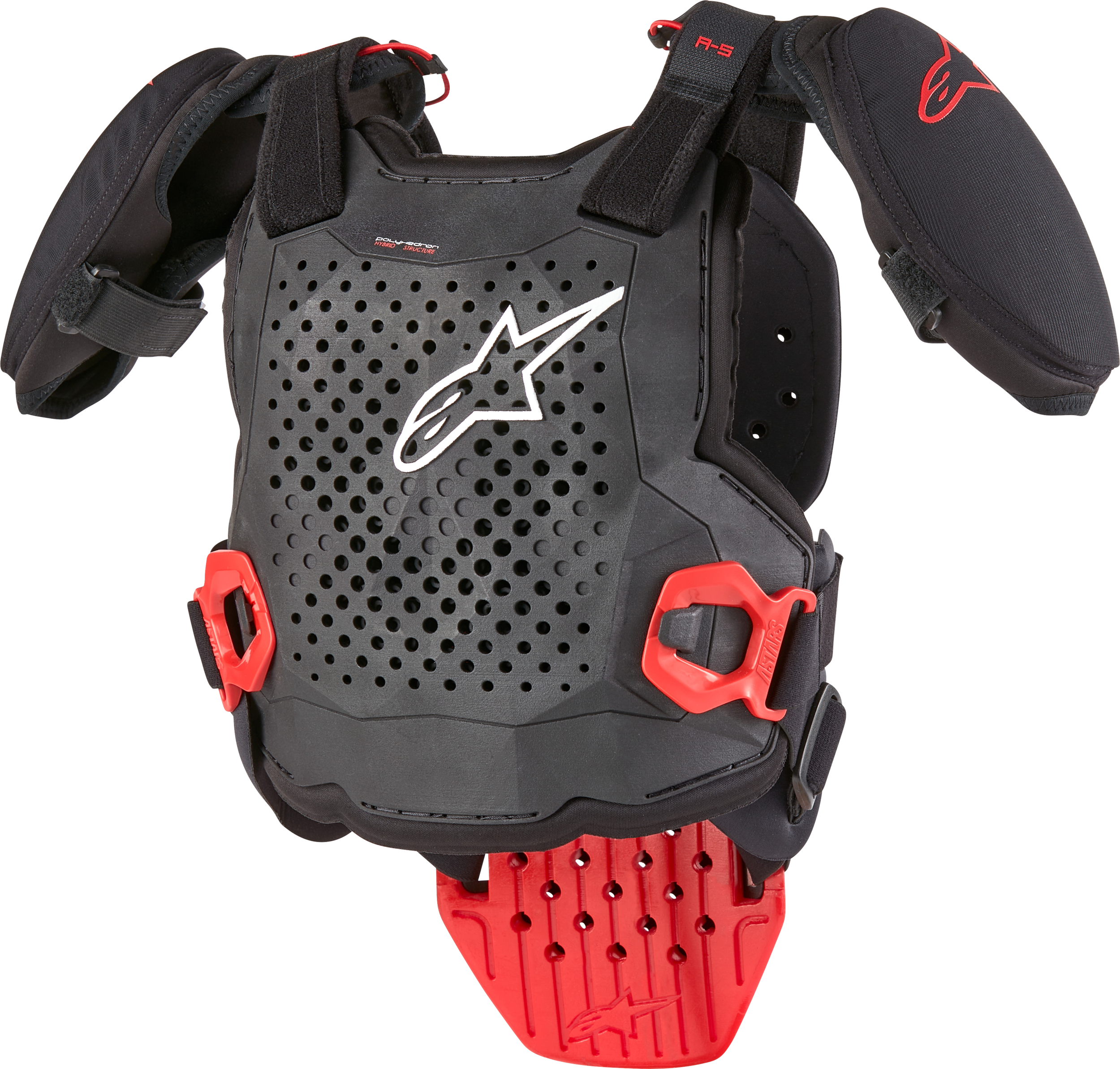A 5 S Youth Chest Protector Black/White/Red Lg/Xl