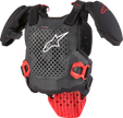 A 5 S Youth Chest Protector Black/White/Red Lg/Xl