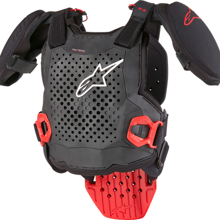 A 5 S Youth Chest Protector Black/White/Red Lg/Xl