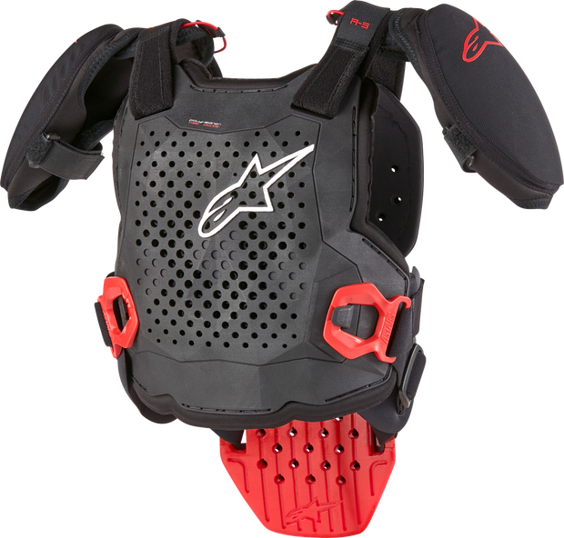 A 5 S Youth Chest Protector Black/White/Red Lg/Xl