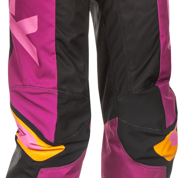 Women's F 16 Pants Ca/Ny Black/Mauve/Yellow Sz 0/02