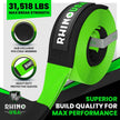 Rhino USA Recovery Tow Strap 3Inx30Ft (Green)