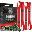 Rhino USA Soft Loops Motorcycle Tie-Down Set 4-Pack Red