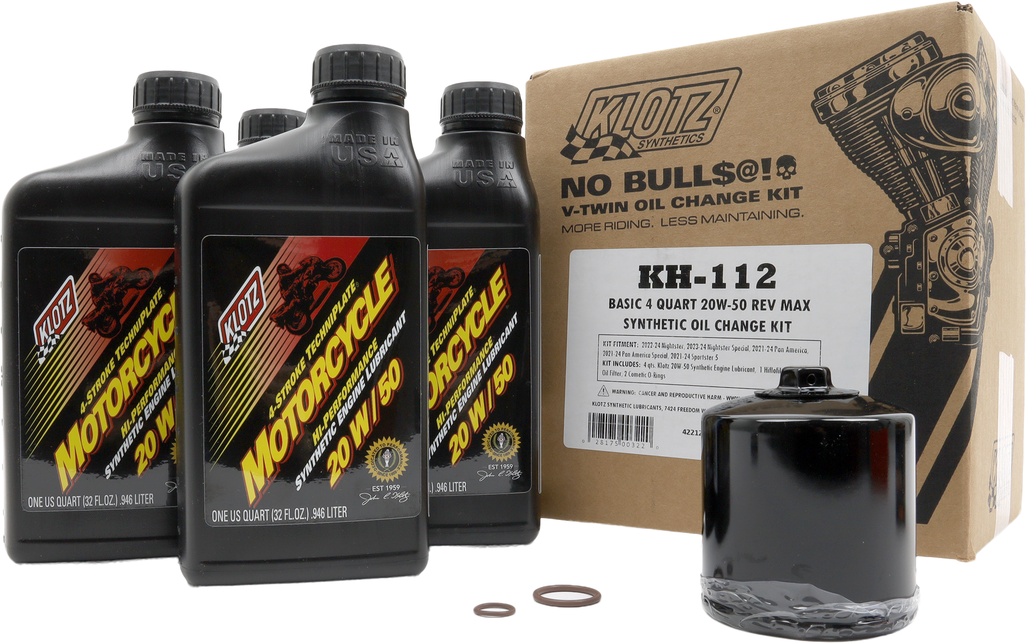 Basic Hd Rev Max 4qt Synthetic Oil Change Kit