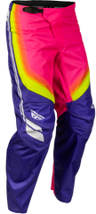 F 16 Raze Pants Purple/Pink/Yellow Sz 38
