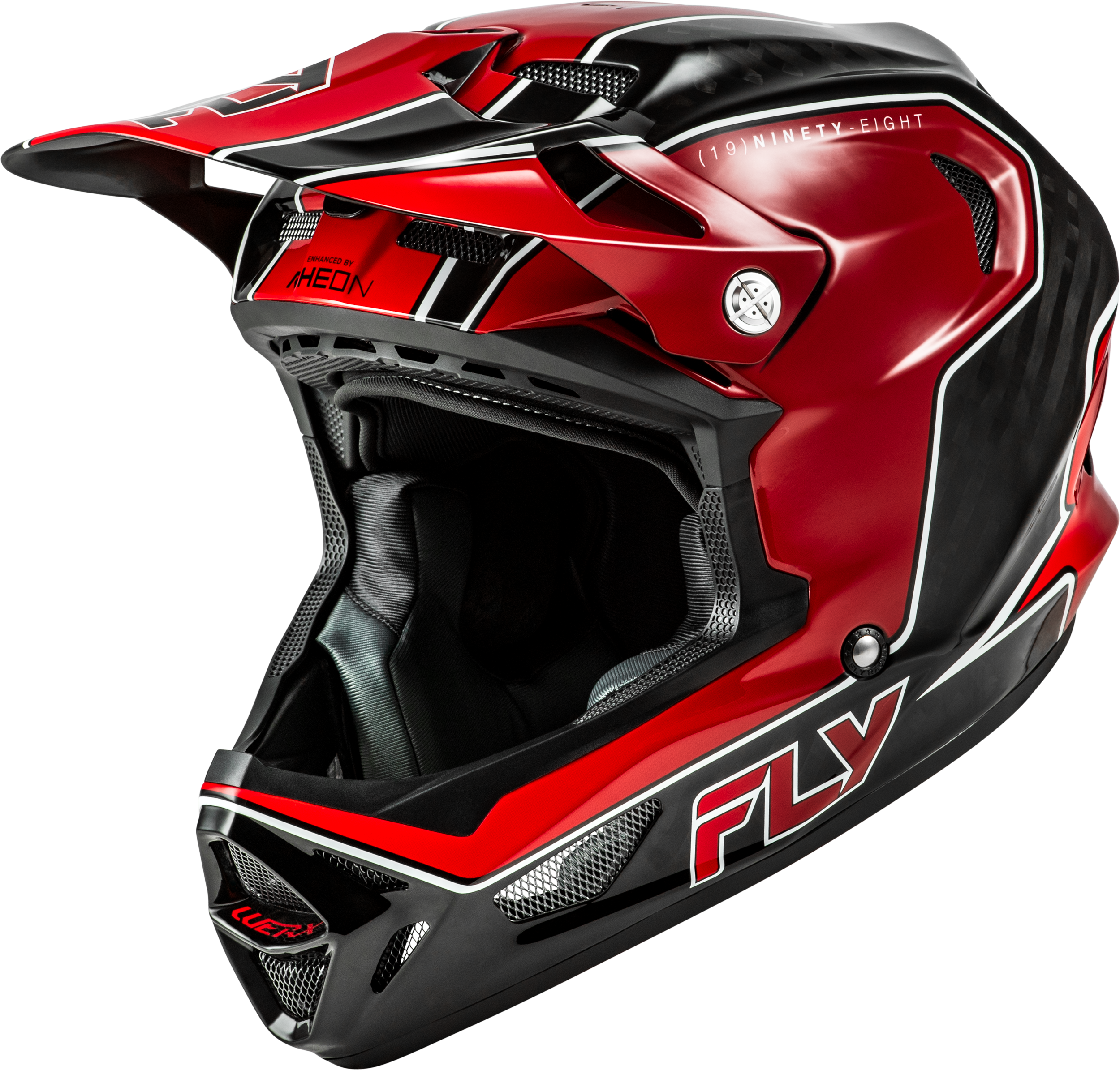 Werx R Flow Carbon Helmet Black Carbon/Red Lg