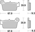 Brembo 09-13 Aprilia MXV 450cc Brake Pad - Rear