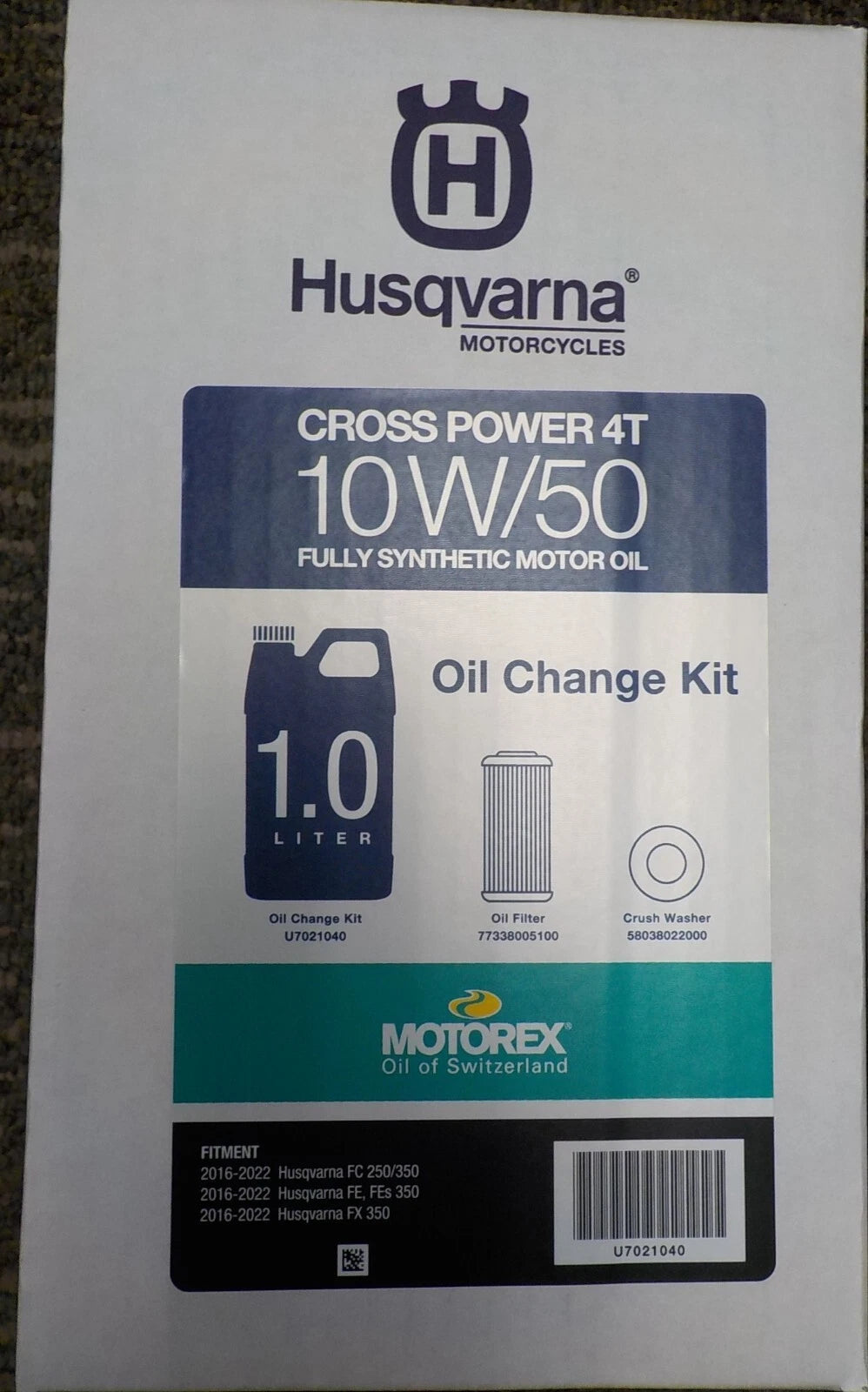 Husqvarna Motorcycles/Motorex Oil Change Kit Full Synth 10W/50
