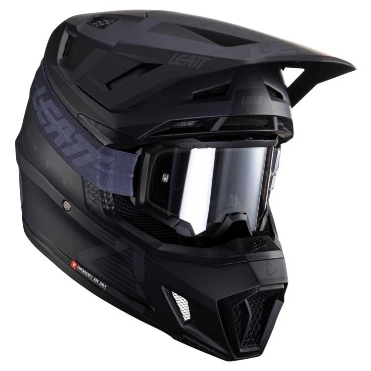 Leatt Moto 7.5 V24 Helmet Kit Stealth Black W/4.5 goggles Large