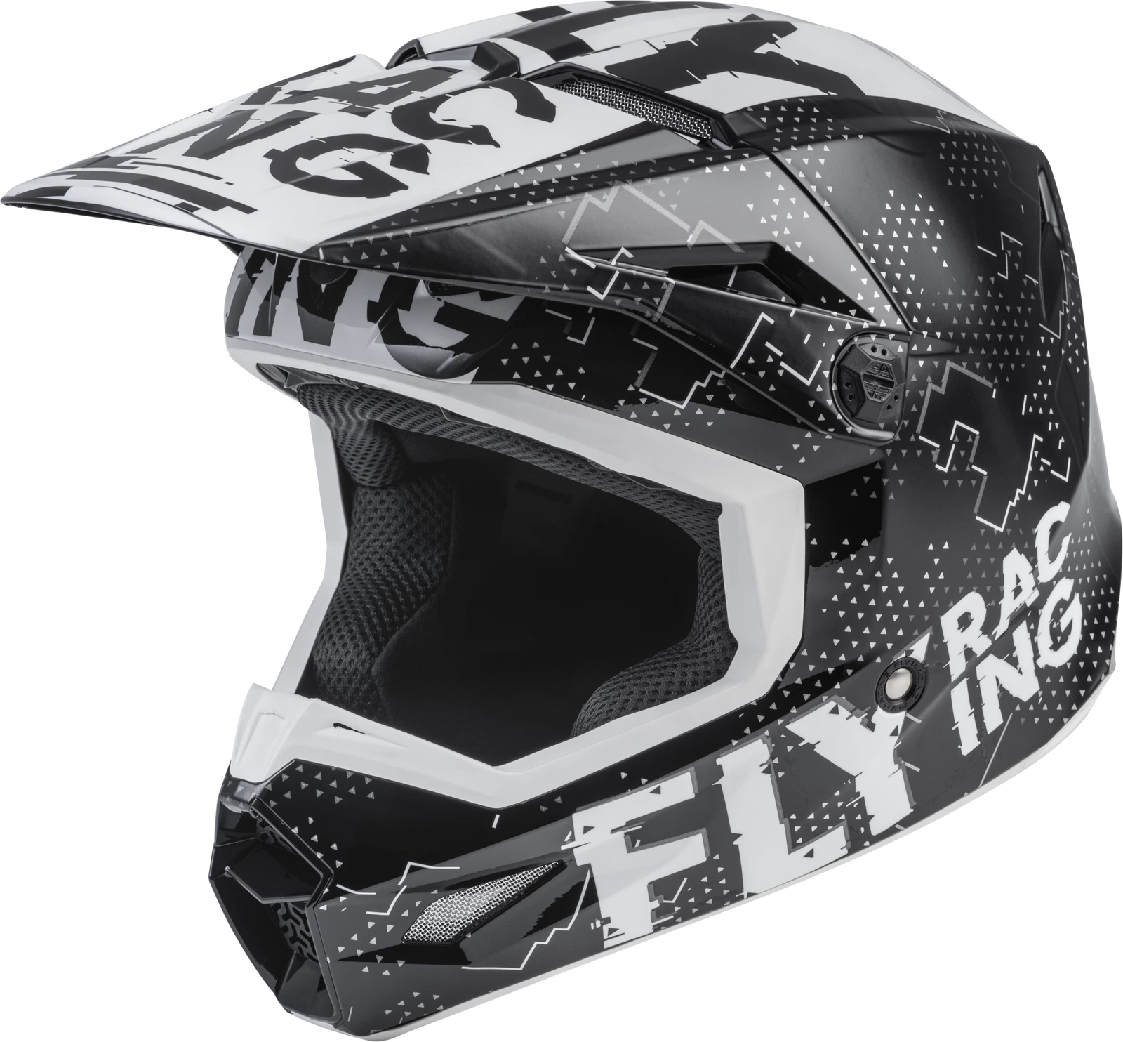 Fly Racing Youth Kinetic Scan Helmet Black/White