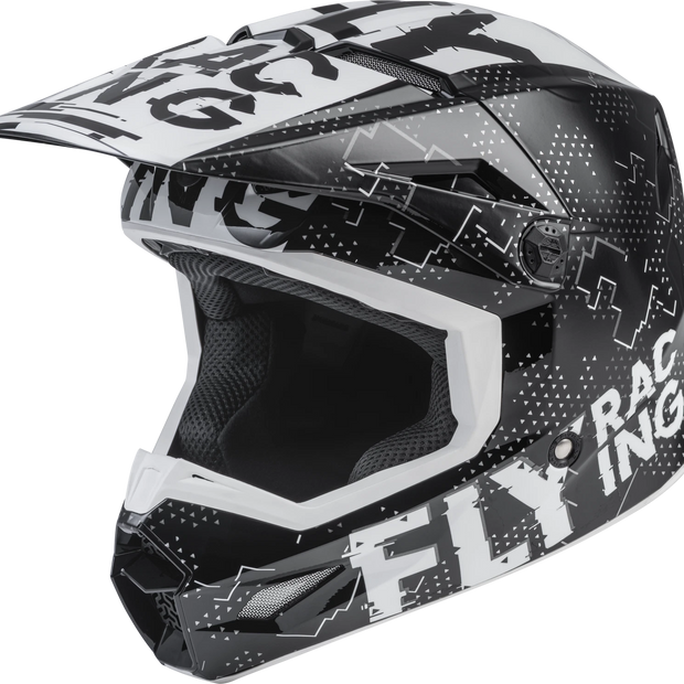 Fly Racing Youth Kinetic Scan Helmet Black/White