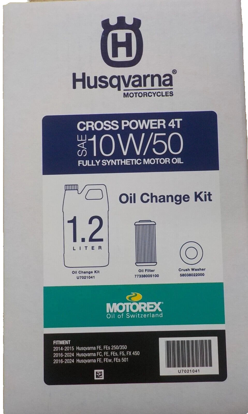 Husqvarna Motorcycles/Motorex Oil Change Kit Full Synth 10W/50